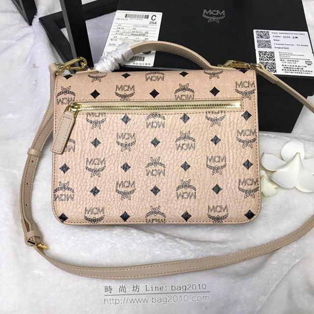 MCM女包 原單 6235 專櫃同步 Patricia風琴包 翻蓋式搭配月桂鎖按扣 MCM單肩斜跨女包 MCM女手提包 手拎包  mdmc1363